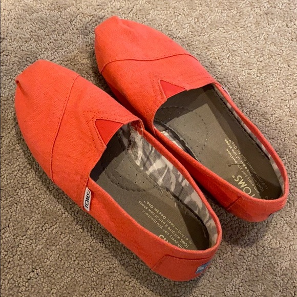 Toms Shoes - W7 TOMS Espadrilles Salmon / Orange color